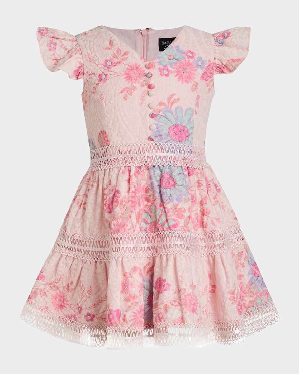 Girl's Zietta Floral-Print Dress, Size 4-14